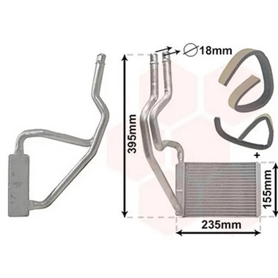 Radiator Incalzire MAZDA 2 2003->2007 Calorifer BEHR 191x145x44 Perioada 2003 2004 2005 2006 2007
