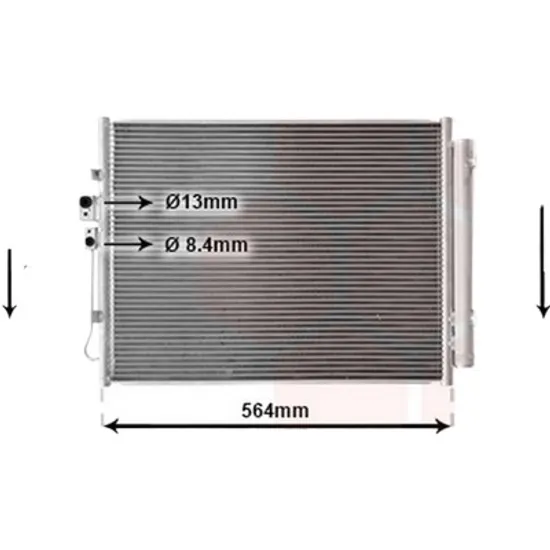 Radiator aer conditionat RENAULT MEGANE III Grandtour 2008->, MEGANE 3 2008->2015 pentru 1.4 TCe , perioada 2009 2010 2011 2012 2013 2014