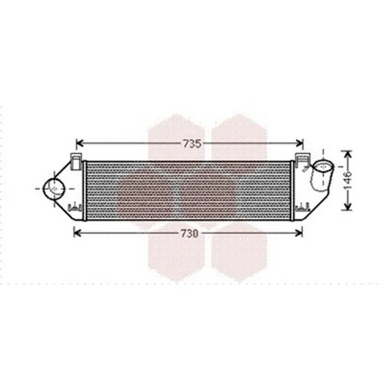 Intercooler VOLVO S40 2 2004->2012 Radiator intercooler 1.6-2.0 D diesel (655x160x40) ( 50) Perioada 2004 2005 2006 2007 2008 2009 2010
