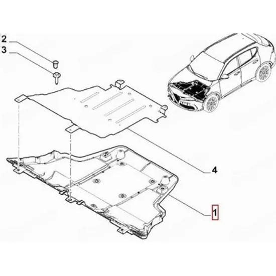 Capac Motor ALFA ROMEO TONALE 2022-> Capac motor PLASTIIC (O) Perioada 2022 2023 2024 2025