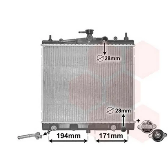Radiator Motor RENAULT MODUS / GRAND MODUS 2004-> Radiator apa 1.6 benzina (38x44.5x1.6) cv automata (KOYO) 2004->2008 Perioada 2004 2005 2006 2007 2008 2009 2010