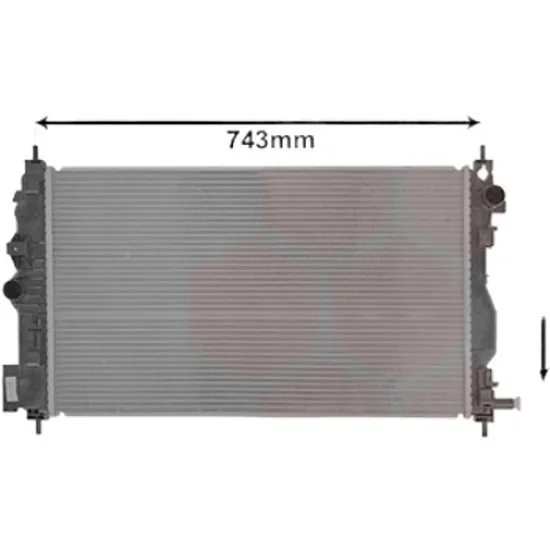 Radiator apa CHEVROLET CRUZE J300 2009-> pentru 2.0 CDI, 2.0 VCDi, perioada 2009 2010 2011 2012 2013 2014