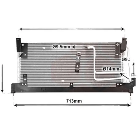 Radiator aer conditionat VW POLO 6 2017-> 1.0 TSI 70KW 95CP , pentru motor CHZL, DKLA, DLAC perioada 2017 2018,2019,2020,2021 2022