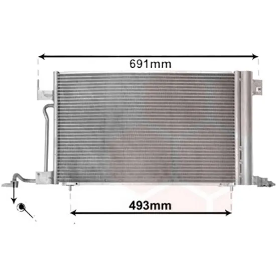 Radiator aer conditionat FORD TRANSIT CUSTOM 2012-> 2.0 EcoBlue mHEV 136KW 185CP , pentru motor BCFC, BCFD perioada 2019 2020,2021,2022,2023 2024