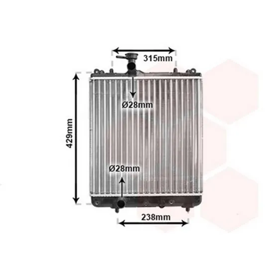 Radiator Motor OPEL AGILA A 2000->2007 Radiator apa 1.0-1.2 37.5x38 HUNG deschis VALEO V Perioada 2000 2001 2002 2003 2004 2005 2006 2007