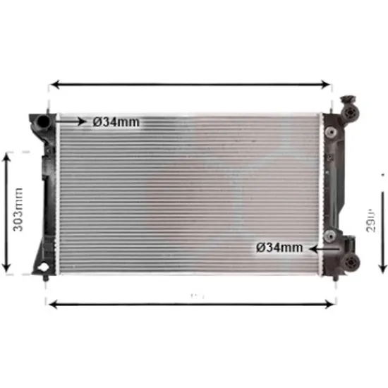 Radiator apa TOYOTA AVENSIS T25 2003->2008 pentru 2.4, perioada 2003 2004 2005 2006 2007 2008