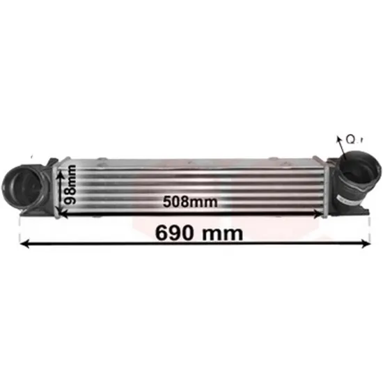 Intercooler BMW 3 E90 2004->2011 325 d 150KW 204CP , pentru motor N57 D30 A perioada 2010 2011
