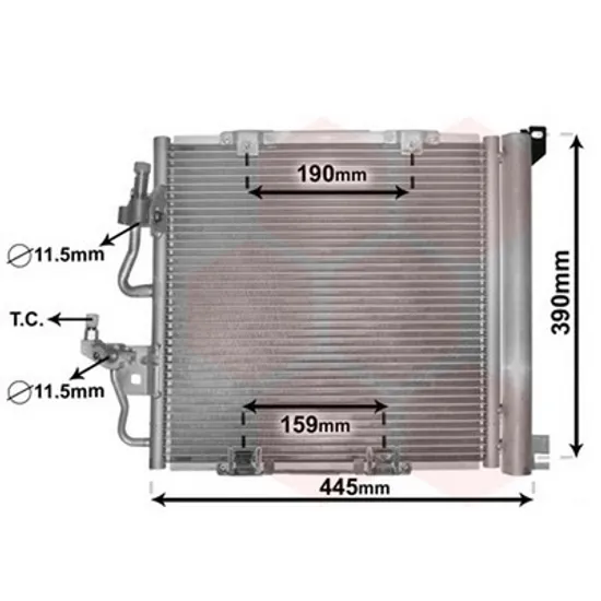 Radiator Aer Conditionat OPEL ASTRA H 2004->2014 Radiator aer conditionat 1 7 - 1 9 CDTi 41x38 Perioada 2004 2005 2006 2007 2008 2009