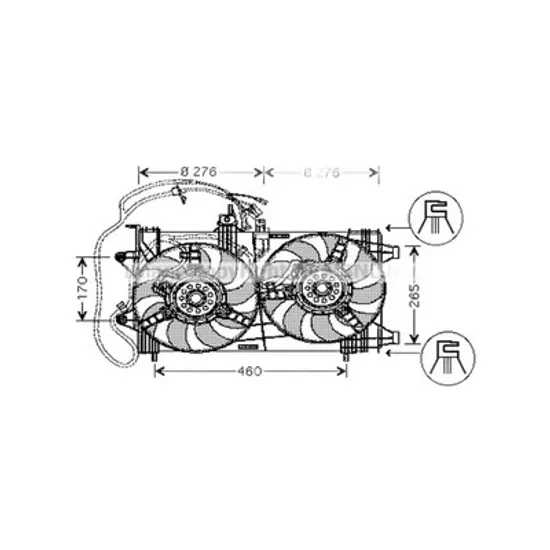 Ventilator Motor FIAT PUNTO 188 1999->2012 Electroventilator complet 130i-1,9JTD dublu Perioada 1999 2000 2001 2002 2003 2004 2005 2006 2007 2008 2009 2010 2011