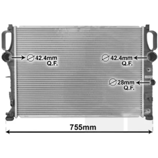 Radiator apa MERCEDES E-CLASS W211 2002->2009 pentru E 320 4-matic, perioada 2003 2004 2005 2006 2007 2008