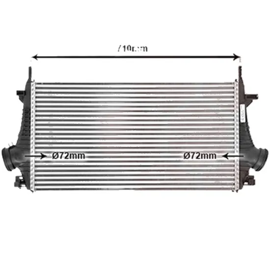 Intercooler SAAB 9-5 2010->2012 pentru 2.0 t BioPower XWD, perioada 2010 2011 2012