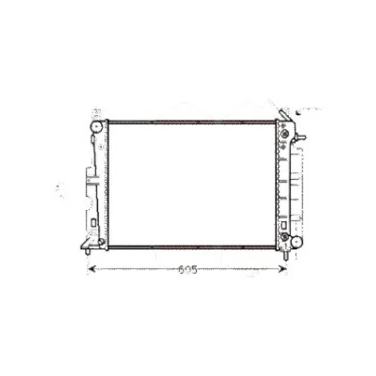 Radiator apa SAAB 9-3 1998->2002 pentru 2.3 Turbo, perioada 1998 1999 2000 2001 2002