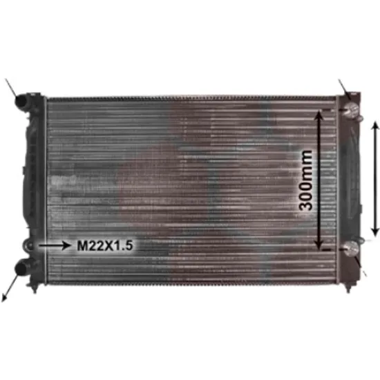Radiator apa VW PASSAT B5 2000->2005 pentru 1.8 T 20V, perioada 2000 2001 2002 2003 2004 2005