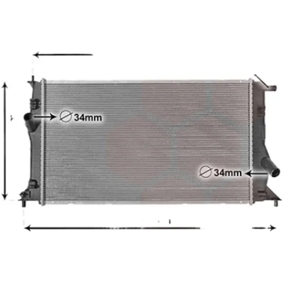 Radiator apa MAZDA 5 2005->2010 pentru 2.0, perioada 2005 2006 2007 2008 2009 2010