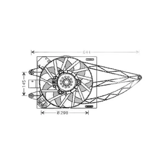 Ventilator Motor FIAT PANDA 169 2003->2013 Electroventilator complet 1.1-1.2cc 2003->2005 cu aer conditionat Perioada 2003 2004 2005