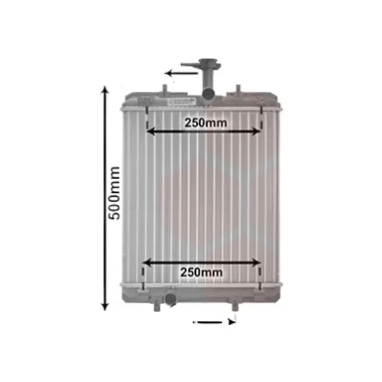 Radiator apa CITROEN C1 2005->2014 pentru 1.0, perioada 2005 2006 2007 2008 2009 2010 2011 2012 2013 2014