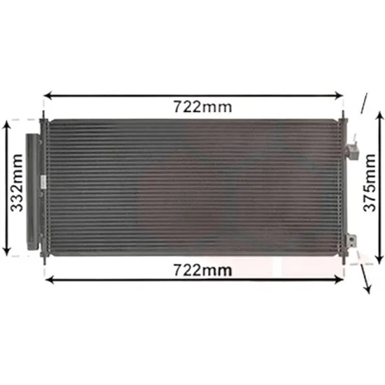 Radiator aer conditionat FIAT 500 2007->, 500 C 2009->, 500L 2012-> pentru 1.4, perioada 2008 2009 2010 2011 2012 2013 2014 2015 2016 2017