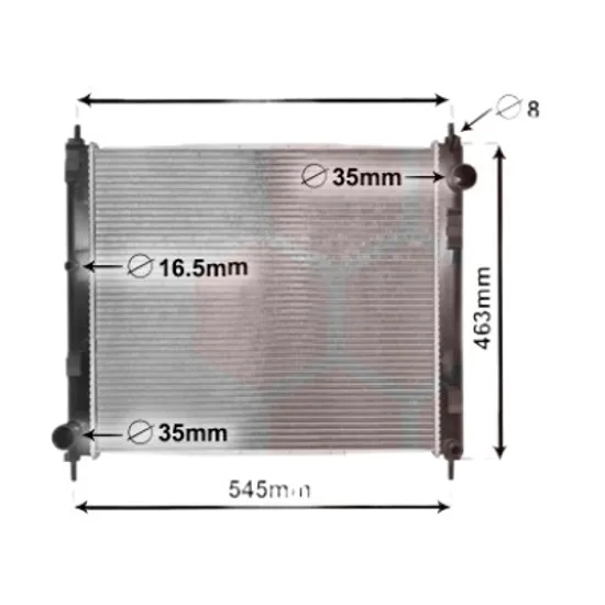 Radiator apa NISSAN JUKE F15 2010->2018 pentru 1.5 dCi, perioada 2010 2011 2012 2013 2014 2015
