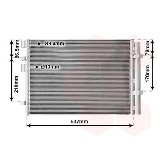 Radiator Aer Conditionat HYUNDAI i20 2008->2015 Radiator aer conditionat 1.1 - 1.4CRDi (50.5x36.5x12) Perioada 2008 2009 2010 2011 2012 2013 2014 2015
