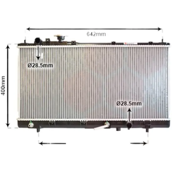 Radiator apa MAZDA 323 BJ 1998->2004 pentru 1.8 Protege, perioada 1998 1999 2000 2001 2002 2003 2004