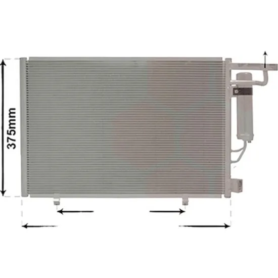 Radiator aer conditionat CHEVROLET CAPTIVA C100 2006-> 2.0 D 110KW 150CP , pentru motor LLW perioada 2007 2008,2009,2010,2011 2012