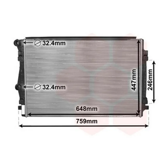 Radiator Motor SEAT LEON 2012-> Radiator apa 1.4TFSi benzina -2.0TDi diesel 650x445 BEHR Perioada 2012 2013 2014 2015 2016 2017