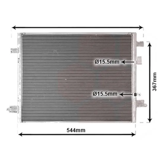 Radiator aer conditionat VW GOLF 4 1997->2005 1.9 TDI 74KW 101CP , pentru motor ATD, AXR, BEW perioada 2000 2001,2002,2003,2004 2005