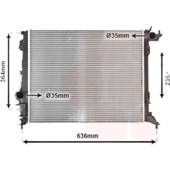 Radiator apa RENAULT GRAND SCENIC 4 2016->, SCENIC 4 2016->, MEGANE 3 2015->, MEGANE GRAND COUPE 4 2016-> pentru 1.3 TCe 115, perioada 2018 2019 2020 2021 2022 2023
