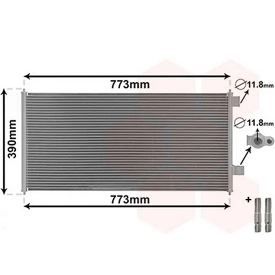 Radiator Aer Conditionat FORD TRANSIT CONNECT 2002->2013 Radiator aer conditionat 1,8i 16V - 1.8TDCI (74,7x36) Perioada 2002 2003 2004 2005 2006 2007 2008 2009 2010 2011 2012