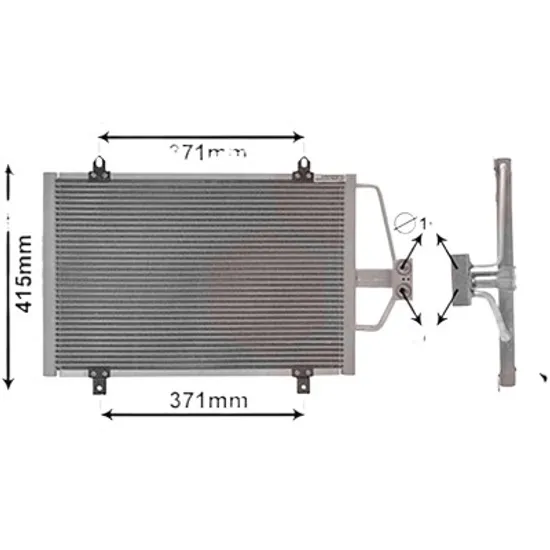 Radiator aer conditionat VW GOLF 8 Variant 2020-> 1.5 eTSI 110KW 150CP , pentru motor DPCA perioada 2020 2021,2022,2023,2024 2025
