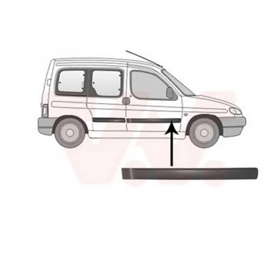 Bandou Usa CITROEN BERLINGO 1996->2011 Bandou usa fata (MAT negru) (cu locas emblema) (145mm) dreapta Perioada 2002 2003 2004 2005 2006 2007 2008