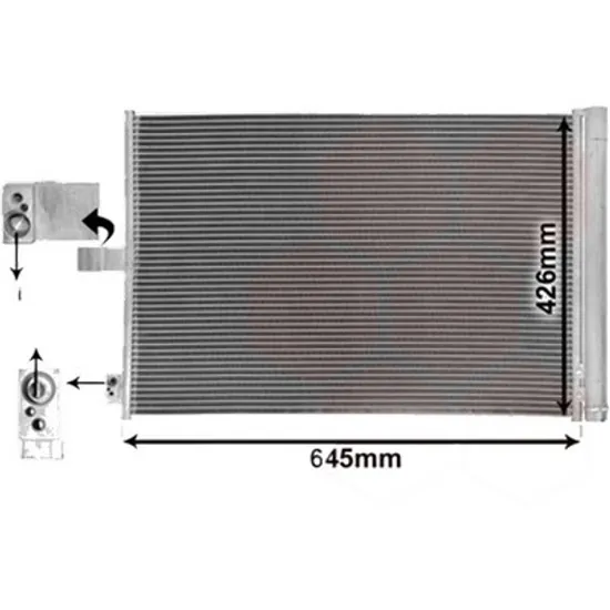 Radiator aer conditionat VW PASSAT B8 2014-> 2.0 TDI 140KW 190CP , pentru motor DDAA, DFCA, DFHA perioada 2014 2015,2016,2017,2018 2019