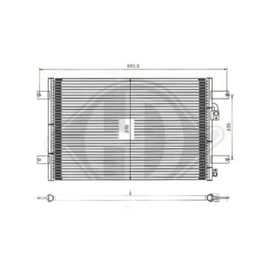 Radiator Aer Conditionat FORD GALAXY 1995->2006 Radiator aer conditionat benzina/ diesel (54,5x36,8x20) 1996->2000 Perioada 1995 1996 1997 1998 1999 2000