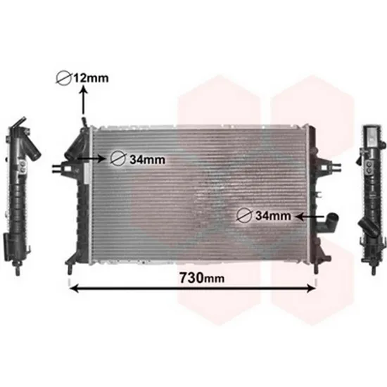 Radiator Motor OPEL ZAFIRA A 1999->2005 Radiator apa 1.7 TD 60x37 Z17DTL-Y17DT BEHR Perioada 1999 2000 2001 2002 2003 2004 2005