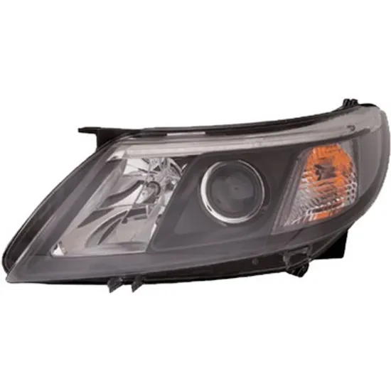 Far stanga SAAB 9-3 2002->2015 perioada 2008 2009 2010 2011 2012 2013 2014 2015 cu motor reglaj, semnal transparent, cu reglaj electric, cu bec H7, cu bec H9
