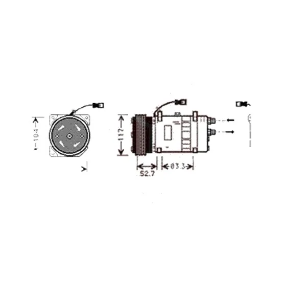 Compresor aer conditionat CITROEN JUMPER 1994->2002 pentru 2.8 D, perioada 1999 2000 2001 2002