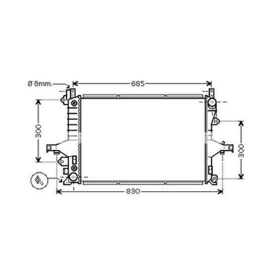 Radiator apa VOLVO V70 2 1999->2008 2.5 T 154KW 209CP , pentru motor B 5254 T2 perioada 2001 2002,2003,2004,2005,2006 2007