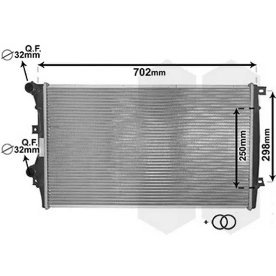 Radiator Motor VW SCIROCCO 2008->2017 Radiator apa 1.4 TSi - 1.9 TDi 650x410 BEHR Perioada 2008 2009 2010 2011 2012 2013 2014 2015 2016 2017 2018 2019 2020