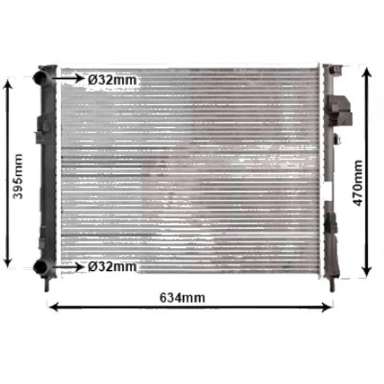 Radiator apa RENAULT TRAFIC 2 2001-> pentru 2.0 16V, perioada 2006 2007 2008 2009 2010 2011