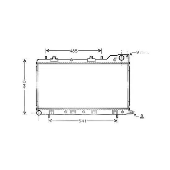 Radiator Motor SUBARU FORESTER SG 2002->2008 Radiator apa pentru 2 0 - 2 5 L 36x68,6x16 Perioada 2002 2003 2004 2005 2006 2007 2008