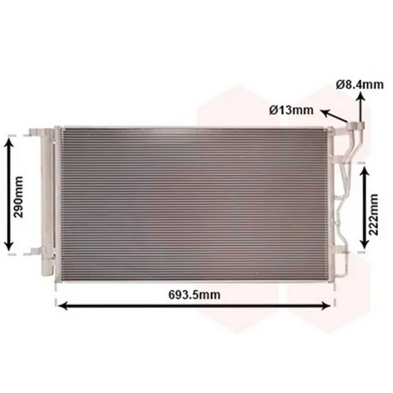 Radiator Aer Conditionat HYUNDAI i40 2012-> Radiator aer conditionat 1,6 - 2,0i 16V (67x37.8x1,6) Perioada 2011 2012 2013 2014 2015 2016