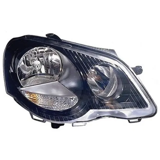 Faruri VW POLO 9N 2001->2012 Far dreapta cu reglaj electric, fumuriu, H7+H1, cu motor 05.2005->05.2009 Perioada 2005 2006 2007 2008 2009