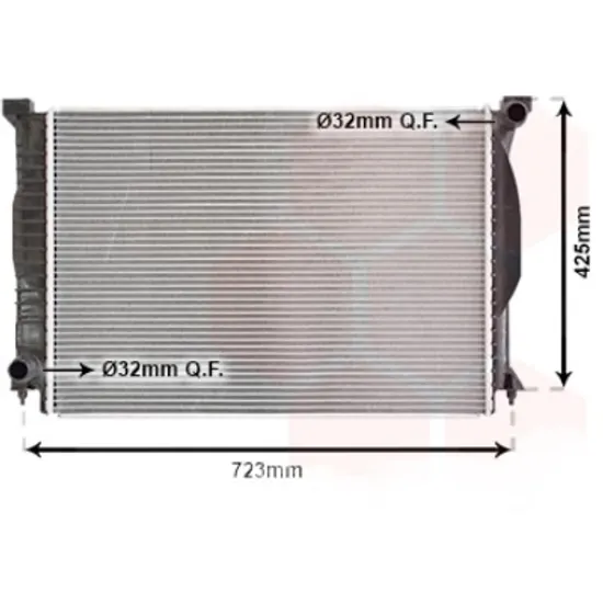 Radiator apa AUDI A4 8EC; B7 2004->2008 S4 quattro 253KW 344CP , pentru motor BBK, BHF perioada 2004 2005,2006,2007 2008