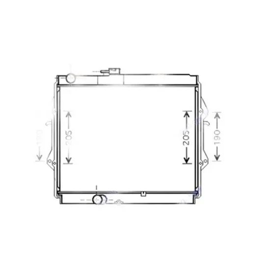 Radiator Motor TOYOTA HILUX 6 1994->2005 Radiator apa 2.4D (45x52.5x2.7) (KOYO) Perioada 1997 1998 1999 2000 2001