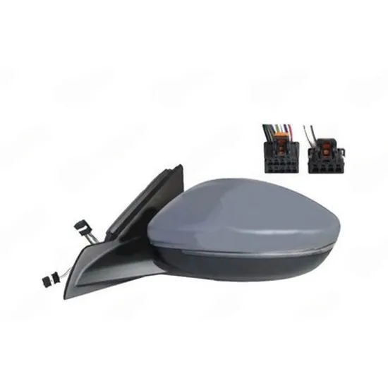 Oglinda PEUGEOT 208 2 2019-> Oglinda exterioara electrica cu incalzire cu rabatare electrica pentru vopsit (cu semnal LED si lampa podea) cu senzor banda (10H10P + 4H2P) STANGA Perioada 2019 2020 2021 2022 2023
