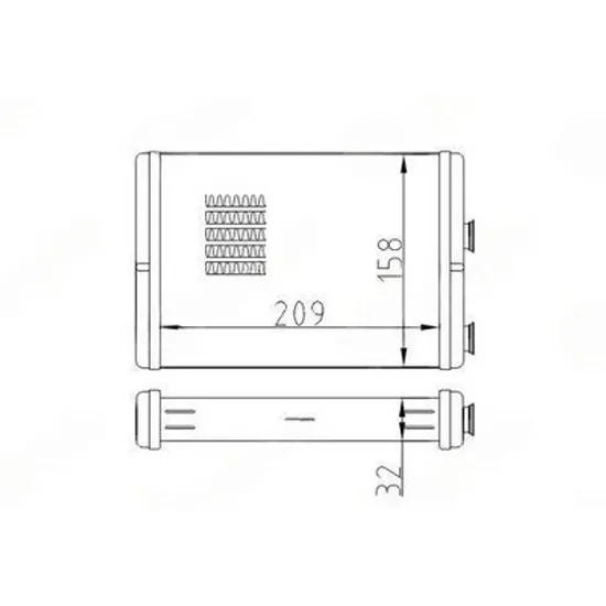 Radiator Incalzire FIAT PUNTO 188 1999->2012 Calorifer (209x158) (MARELLI tip) Perioada 1999 2000 2001 2002 2003 2004 2005 2006 2007 2008 2009 2010 2011 2012