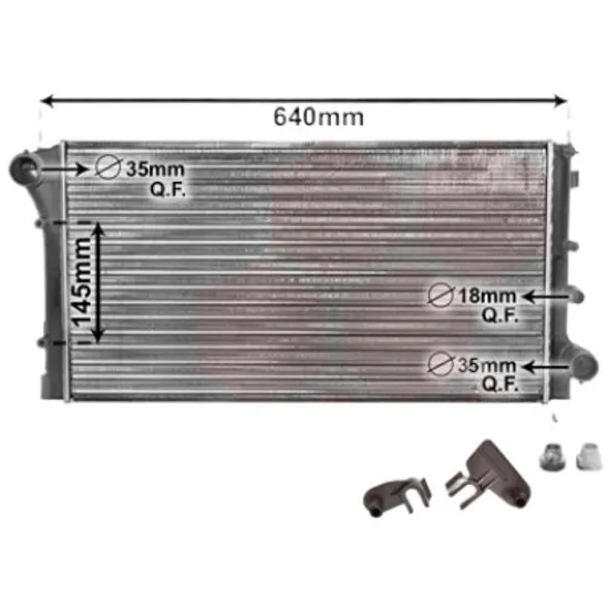Radiator apa FIAT PANDA 169 2003->2013 pentru 1.2 4x4, perioada 2004 2005 2006 2007 2008 2009 2010 2011 2012 2013