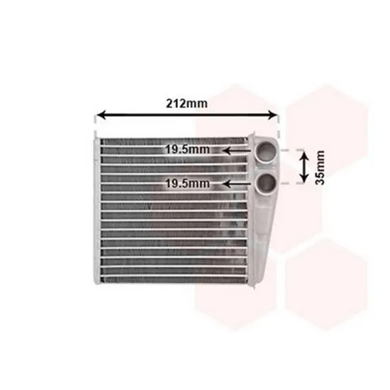 Radiator Incalzire RENAULT TWINGO 2 2007->2014 Calorifer B +/-AC 167x168 Perioada 2007 2008 2009 2010 2011 2012 2013