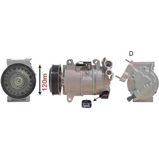 Compresor aer conditionat CITROEN C4 Grand Picasso 2 2013-> 1.6 BlueHDi 100 73KW 99CP , pentru motor BHY (DV6FD) perioada 2015 2016 2017 2018 2019 2020