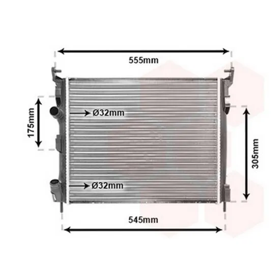 Radiator Motor RENAULT CLIO 2 1998->2012 Radiator apa pentru 1 5DCi 01 - 48x41,4x27 59KW Perioada 1998 1999 2000 2001 2002 2003 2004 2005 2006 2007